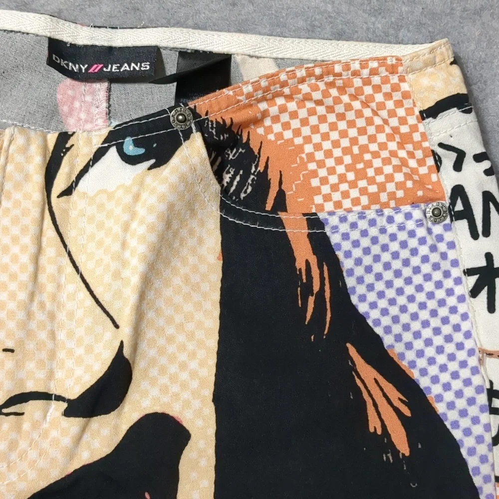 DKNY vintage 90's Pop Art Pants Roy Lichtenstein Juniors size 5 - Picture 12 of 15